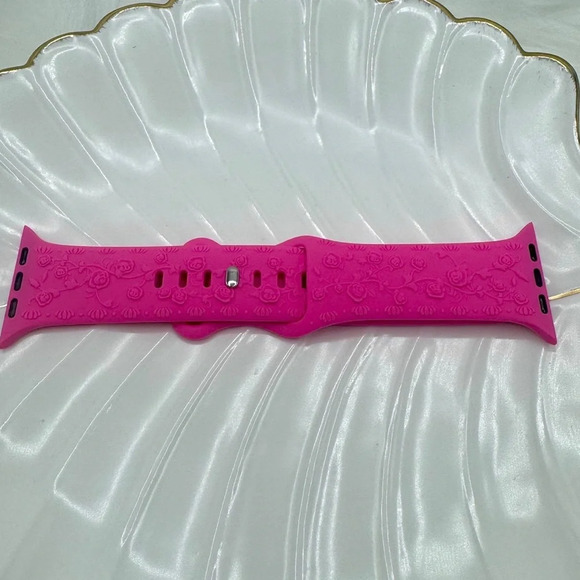 New Floral Design Apple Watch Bands  42mm 44mm 45mm 49mm Pink Bundle 1 - Picture 3 of 7